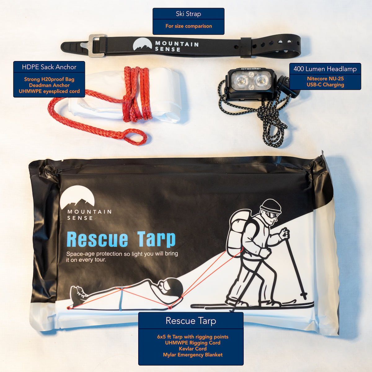 BUNDLE: PRO Rescue Kit, Crevasta Kit, C-Ski Tie, Crevasse Rescue Made Easy Course